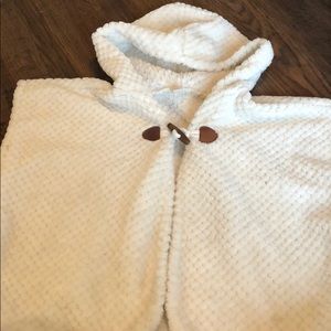 Little girls fleece poncho (5T) cream oldnavy